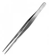 VALLEJO - STRAIGHT TIP STAINLESS STEEL TWEEZERS (175MM)